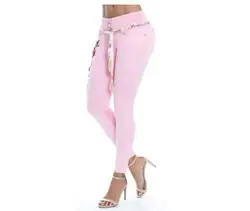 Coldker Wholesale Sexy New Design Fashion High Elastic Ladies Pencil Sexy Women TIght Jeans Pants Embroidery