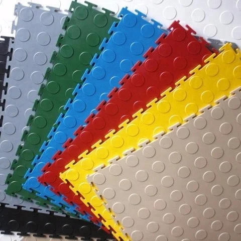 PVC Vinyl Plastic Garage Interlocking Floor Tile Mat, Interlocking Garage Tile Flooring