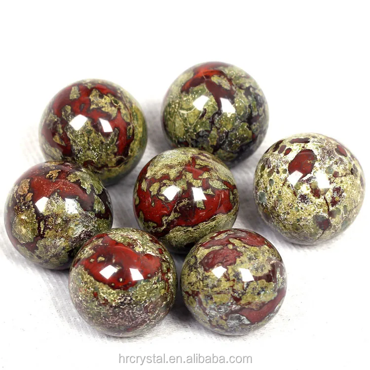 Semi-precious Stone Crafts Natural Dragon Blood Stone Sphere Healing Quartz Crystal Ball Sphere