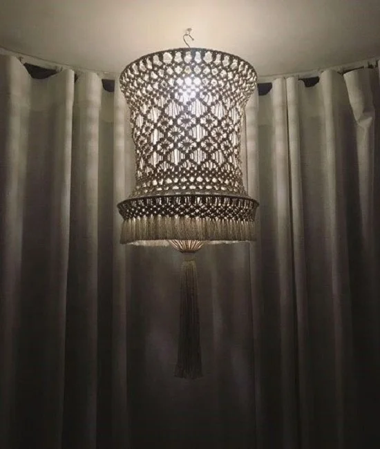 Handmade Cotton Rope Macrame Lampshades