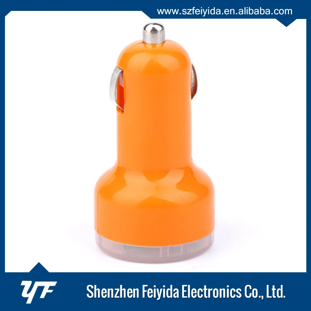 High quality rohs battery dual usb car charger for mobile phone/tablet/MP3 devices
