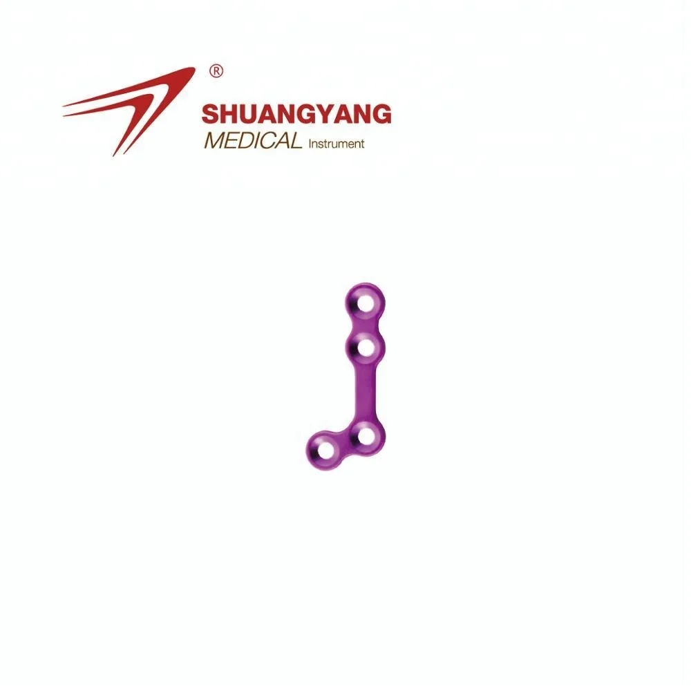 Maxillofacial Micro Implant 110 degree titanium L- Plate for maxillofacial surgery