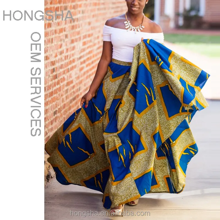 Pictures of long african print skirts and tops HSd7253