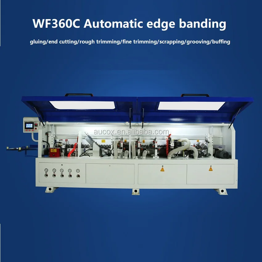 Автоматическая кромкооблицовочная машина WF360C склеивание Концевая резка тонкая обрезка вертикальная фальцовка