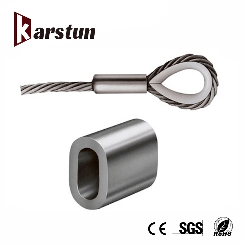 Factory Direct Sale Wire Rope Sling Ferrules Sleeve 2mm Oval Aluminum Ferrule