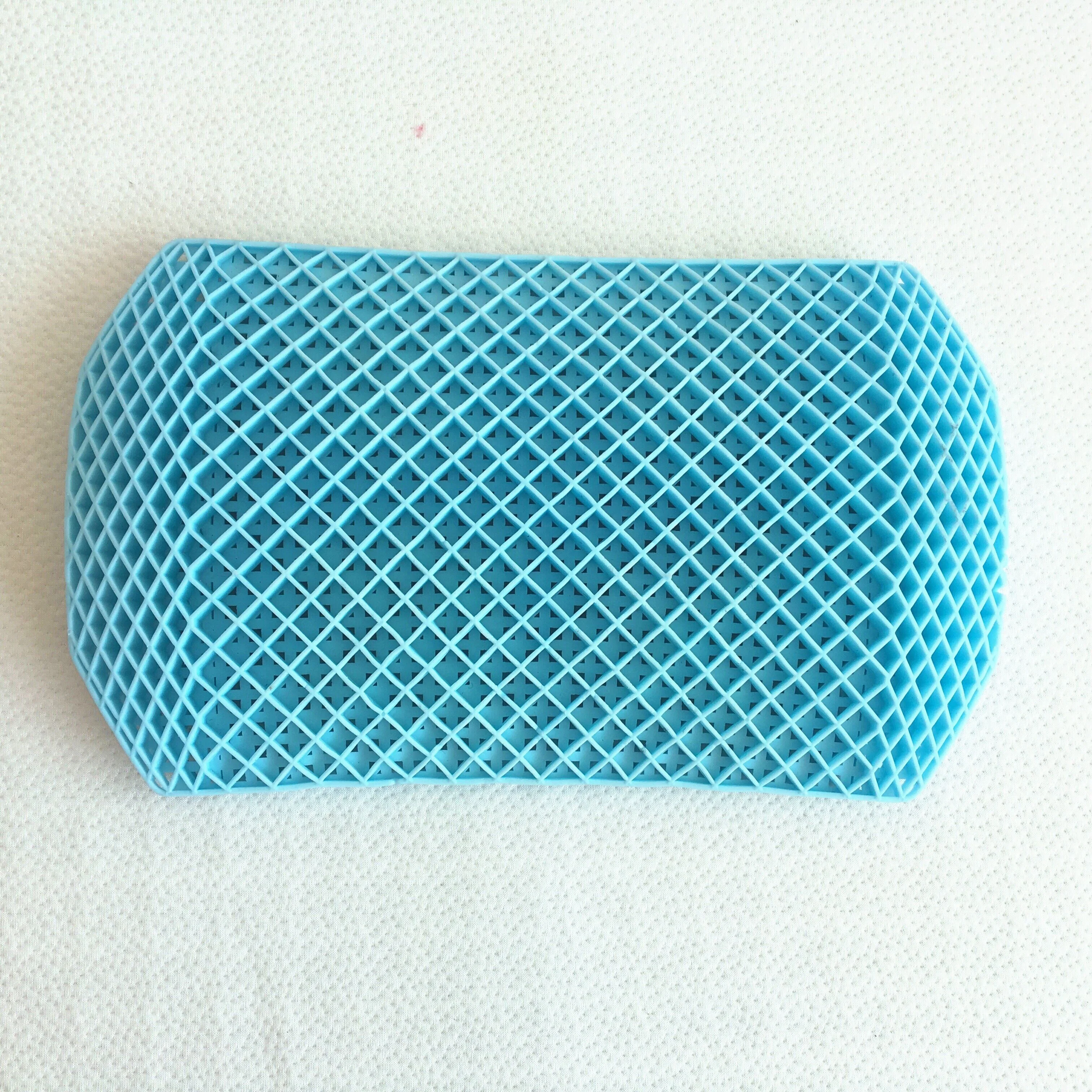 Good Quality Breathable TPE Cushion Super Soft Egg Gel Chair Back Cushion Health Care 100% Polyester Crocheted with Cover Black