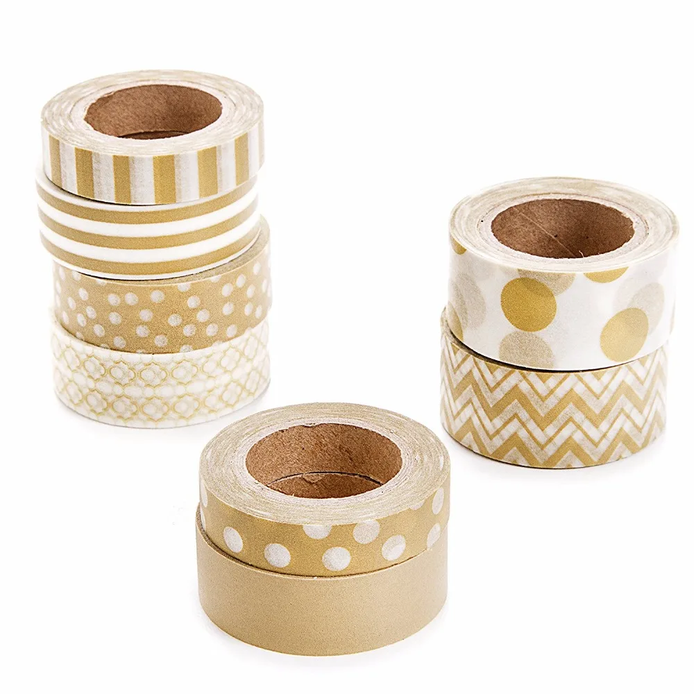 High quality custom foil washi tape/ gold or silver hot stamping washi tape