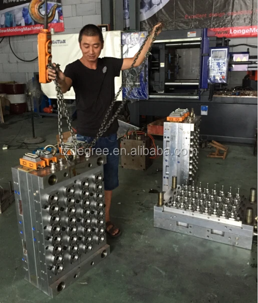 hot runner 32 cavities pet preform mold and injection machine