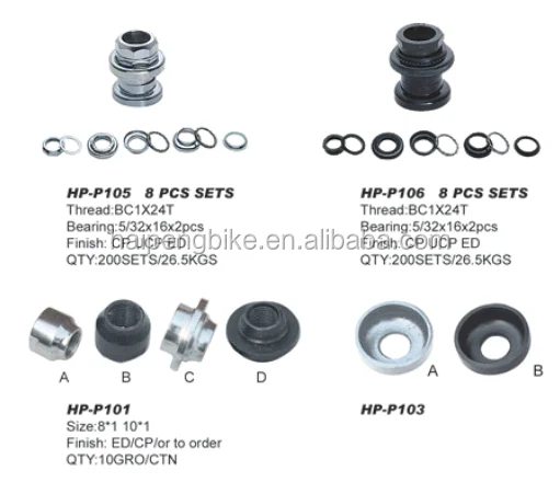 Bicycle Head Hub Parts 8 Sets Cup