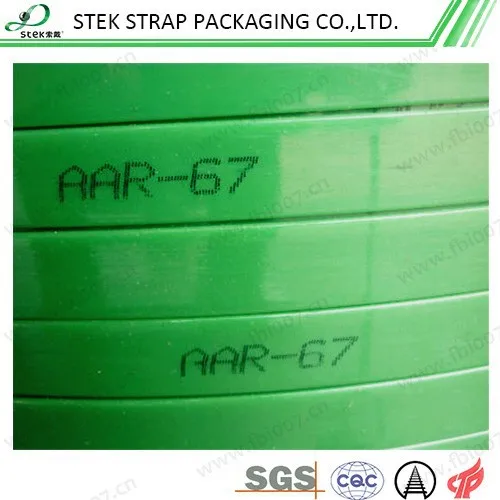 STEK PET STRAP GREEN  EMBOSS/SMOOTH FINISH Automatic / Manual Use Polyester PET Strap Roll
