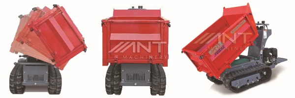 De orugas power barrow Garden tractor with front loader with CE BY1000 1t loading weight