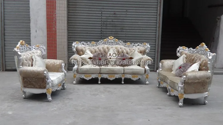 new design high quality arab sofa, royal wooden fabric traditional sofa