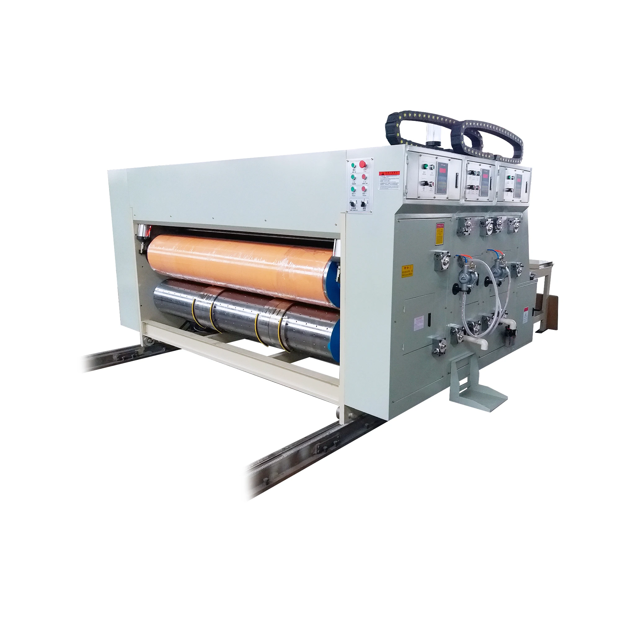 good price and high speed printing die cutting machine/carton box flexo chain feeding printing slotting machine