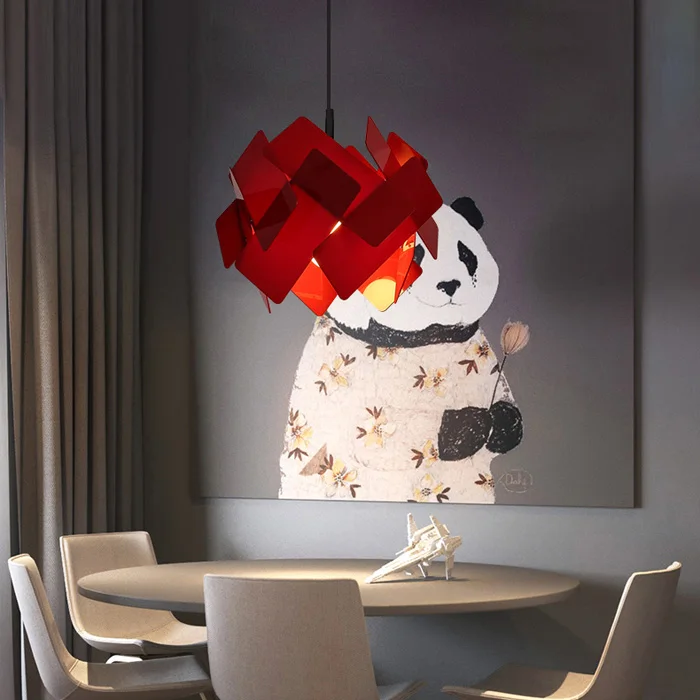 Wood Wall Lamps Eco Friendly Solid wood chandelier restaurant dining table lamp LED living room wooden art creative lamp