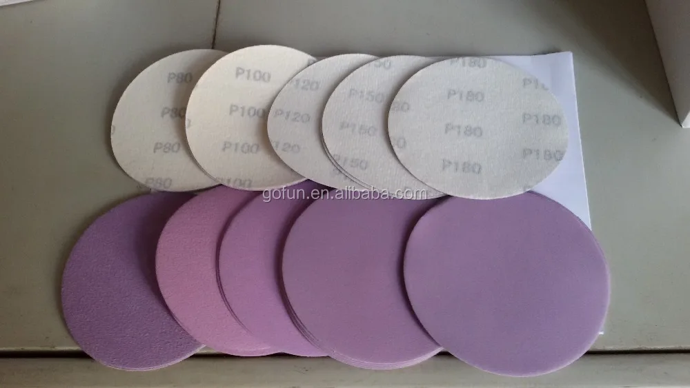 High efficiency aluminum oxide round sand paper disc