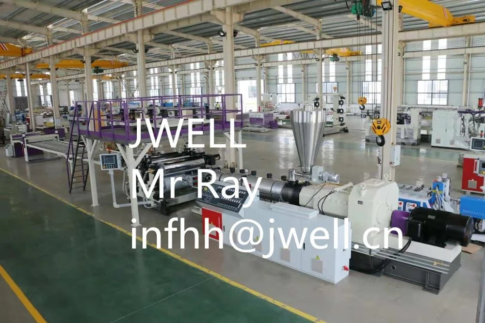 JWELL-High Quality SPC/PVC 200% caco3 calcium Flooring Machine Manufacturer/SPC Flooring Extrusion Line