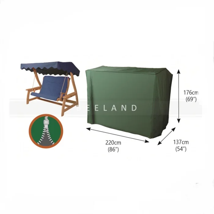 Производство высокое качество пластик открытый 3 сиденья качели мебель Чехол для продажи