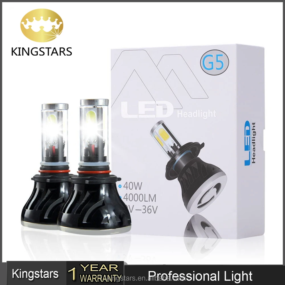Высокая мощность 40 Вт 4000LM удара 9006 фар 80 Вт 8000LM HB4 светодиодные фары 6000 К вел комплект фар автомобиля