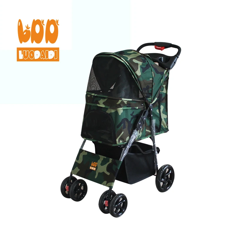 Горячие продажи несколько цветов одна кнопка складной Omnibearing легкого вентиляции собака тележка sp02