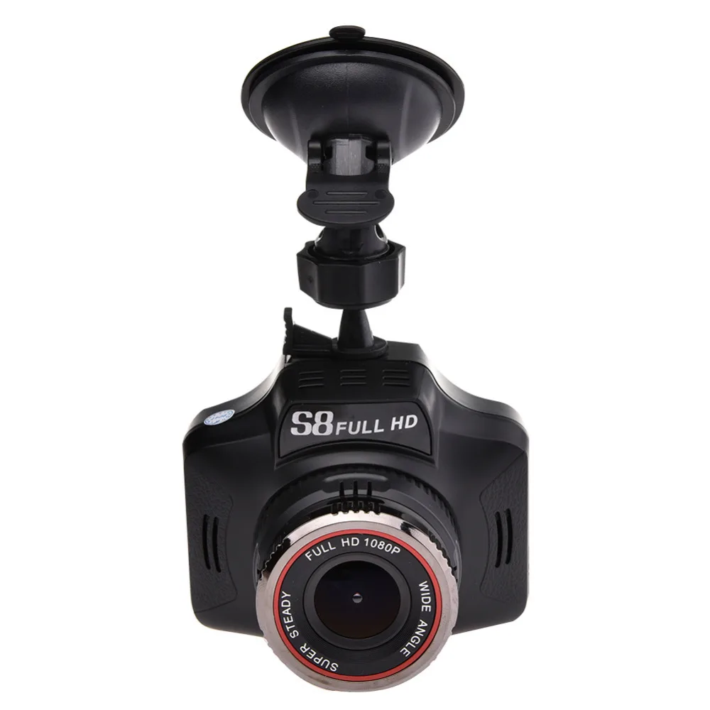 
S8 2-in-1 anti Radar detection devices Detectors laser Car DVR GPS Camera Dash Cam G-sensor Support 