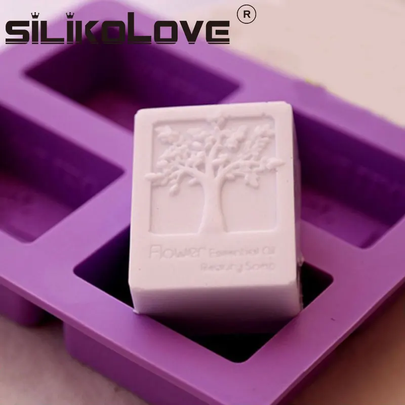 Chinese Supplier LOW MOQ 4 Tree Loaf Custom Silicon Mold Soap Handmade For Wholesale
