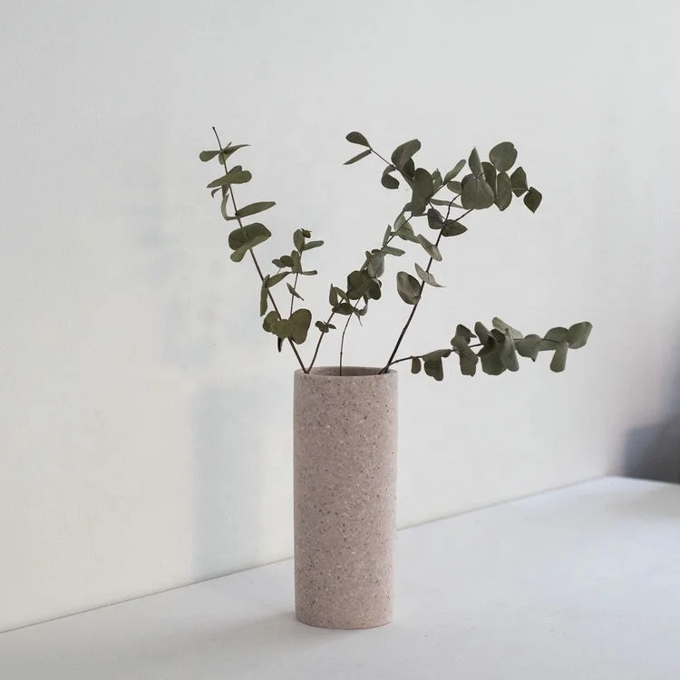Graceful appearance living room home decor porcelain vase / terrazzo tall elegant vases for decor