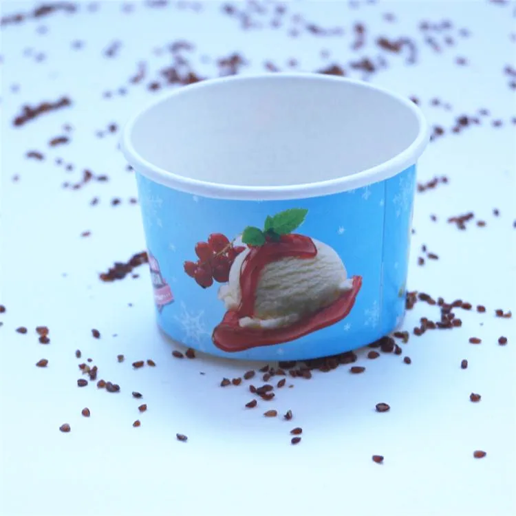 
China high quality 6oz flexo printing logo paper ice cream cups with dome lid 