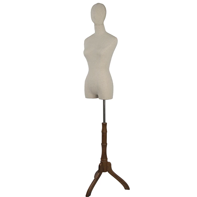 Adjustable female mannequin torso dress form