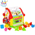 Multifunctional Musical Toys Colorful Baby Fun House Musical Electronic Geometric Blocks Sorting Learning Educational Toys Gifts