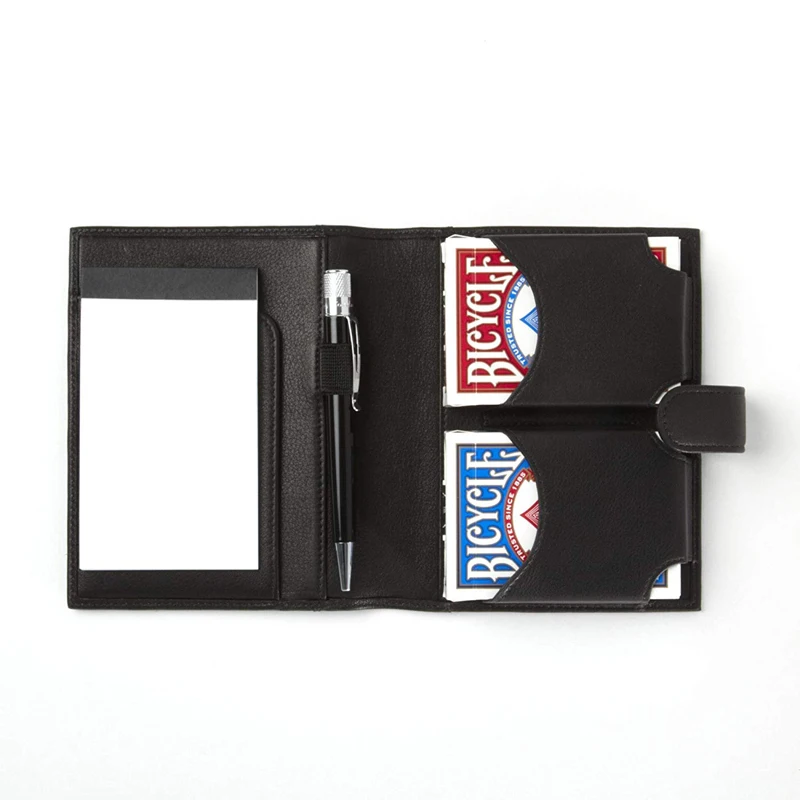 Custom Premium Poker Holder PU Leather Playing Card Case