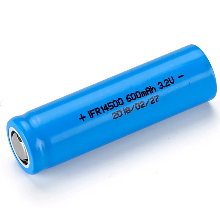 Phosphate rechargeable battery 3.2v 600mah 14500 lifepo4 li-ion battery
