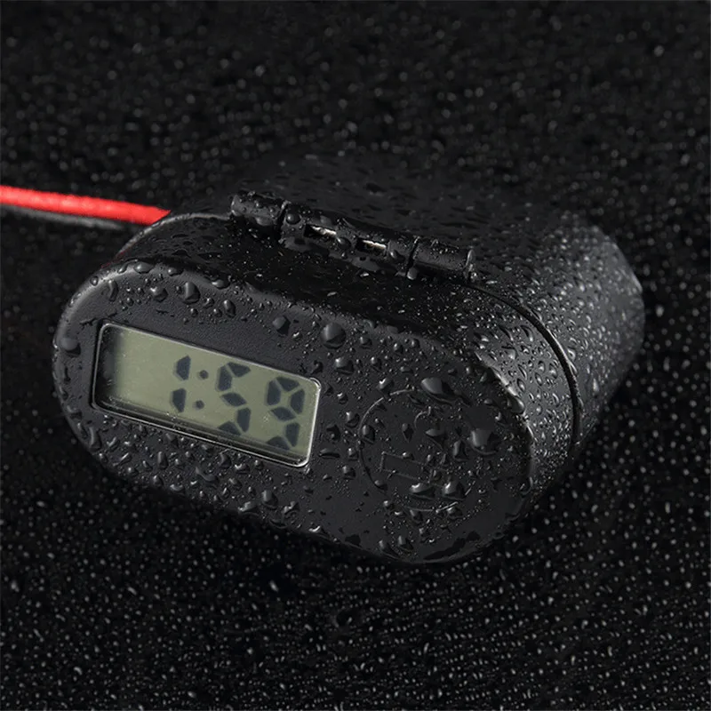 Waterproof motorcycle charger kit with voltmeter for 12v-24v e-bikes