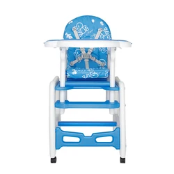 Portable Folding Multifunctional Baby feeding Chair with Chair Cover and Wheel