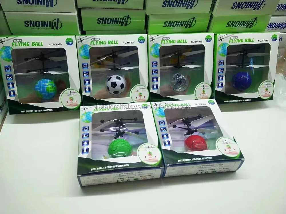 Hot sell induction toys flash flying ball for children sensor flight ball with light