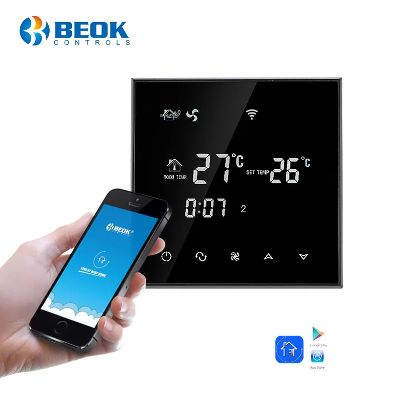 Beok TGT70WIFI-AC Series Room Digital Thermostat Air Conditioner Fan Coil Thermostat