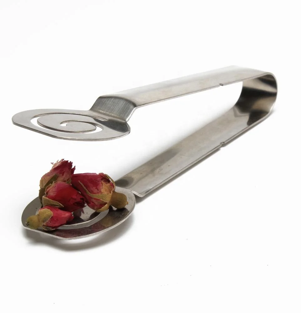 Custom Logo Coffee & Tea Tools Stainless Steel Tea Bag Tongs Squeezer Tool