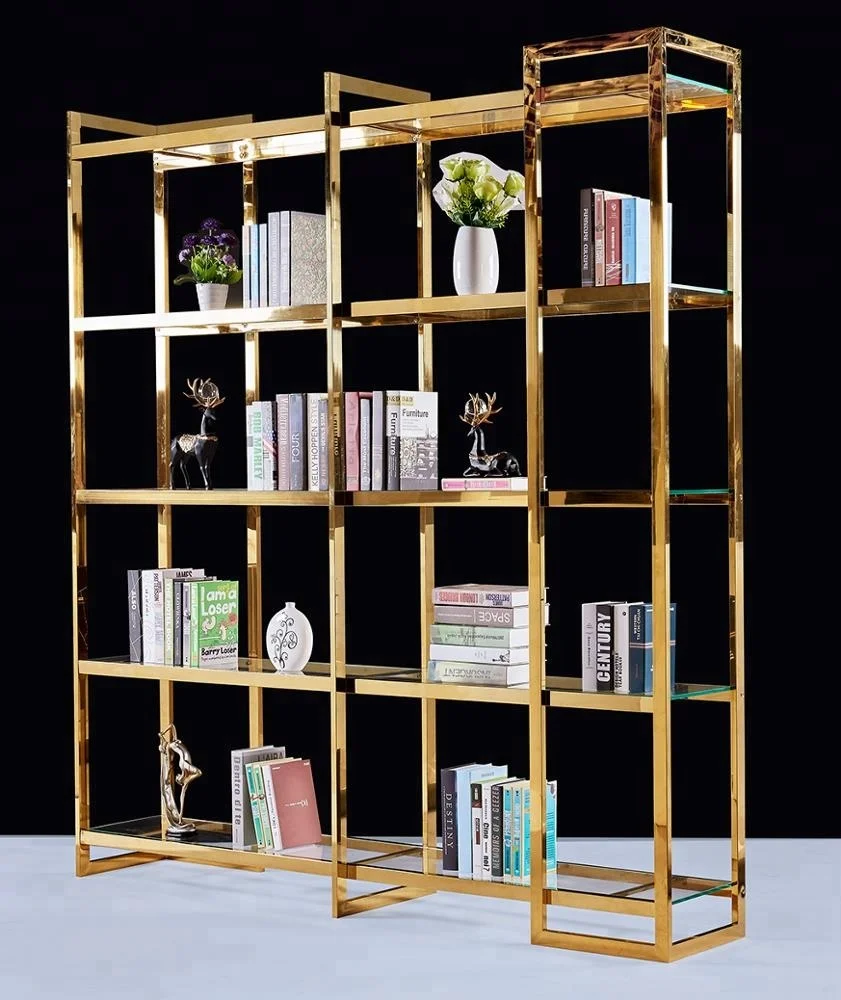 Yaqi 2021 Luxury modern design Hot Sale High Quality Metal Home Book Shelf