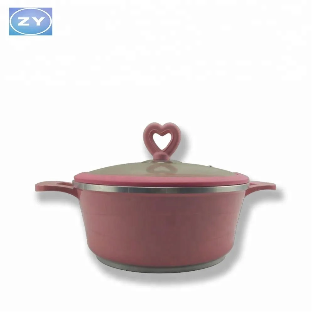 China Factory Direct Selling Popular Round Bottom Aluminum Stockpot With Lid