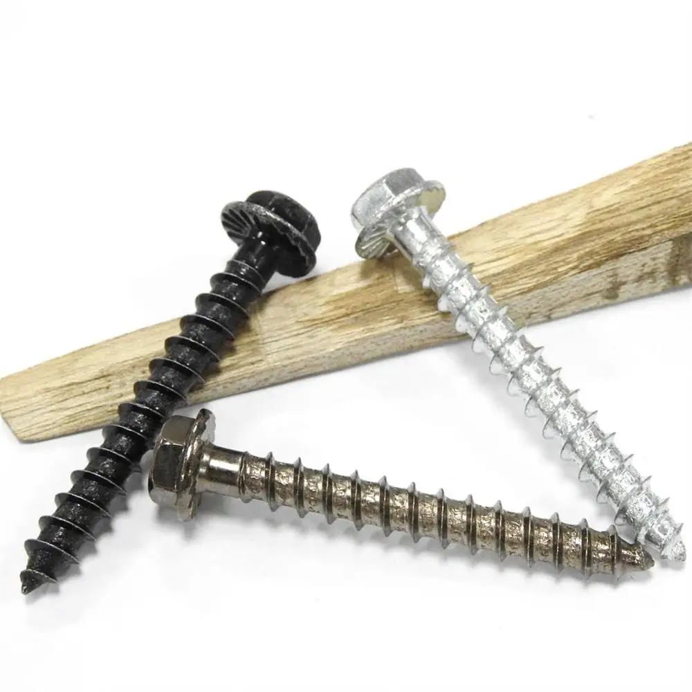 
Manufacturer Carbon Steel M7 M8 Large Self-tapping Hex Head Wood Roofing Screws sizes 