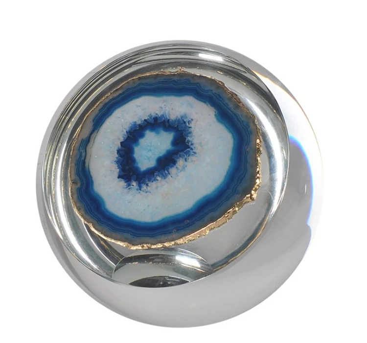 Promotional large customized crystal art glass sculpture craft bead