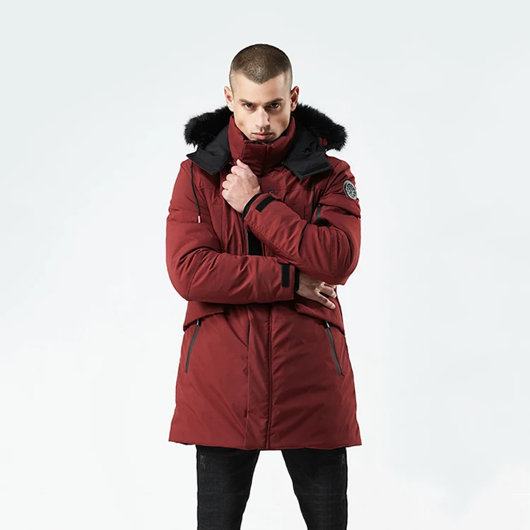 2019 Hot Winter men  long style  hooded coat cotton  thicken windproof wadded jacket