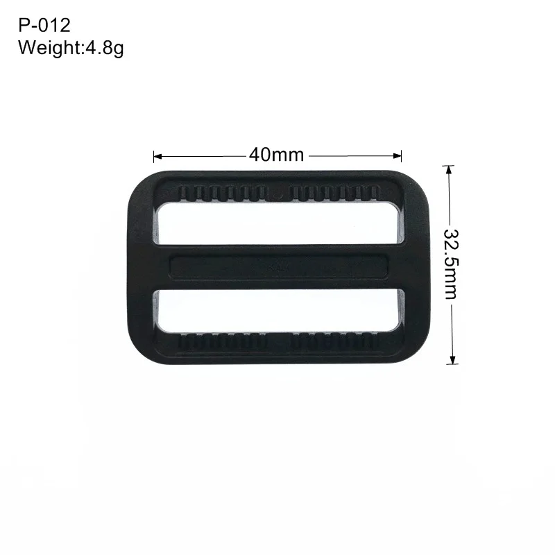 Custom metal adjustable tri glide slider buckle , hardware buckle for bags P-012