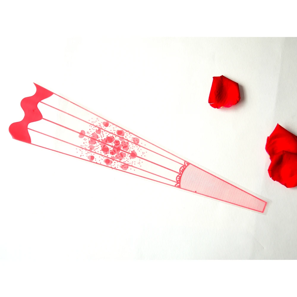 hot sale New Design Custom Logo Printed opp clear package bag Flower Sleeve