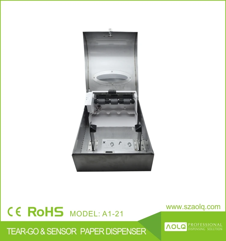 Stainless Steel Automatic Paper Dispenser, Sensor Tissue Dispenser, Electric Paper Towel Dispenser