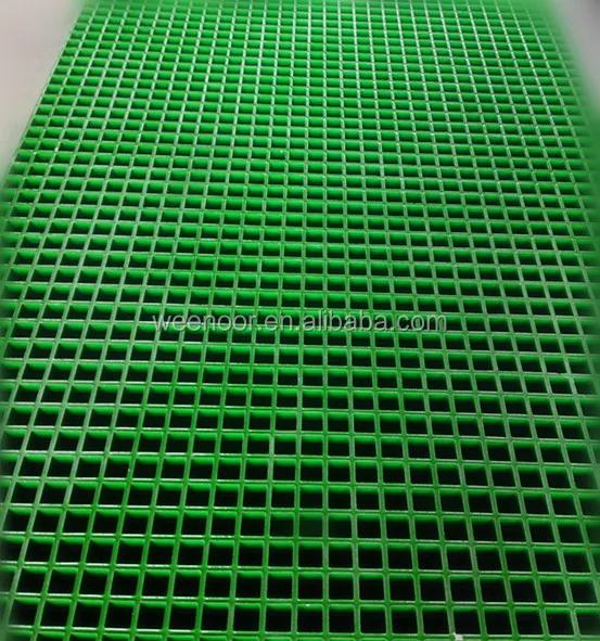 
50X50mm Heavy Duty Mesh Size Fiberglass gritted Outdoor Drain Grate 