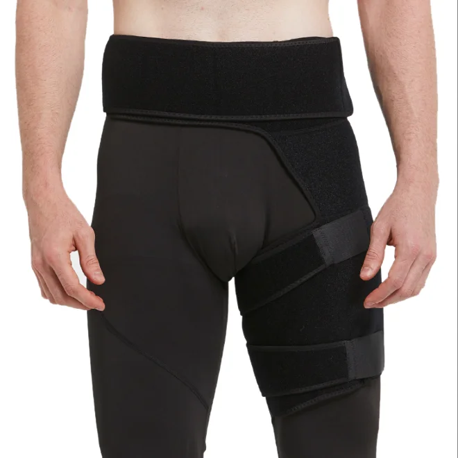 Groin Support Bandage Adjustable Compression Wrap for Hip, Groin, Hamstring, Thigh