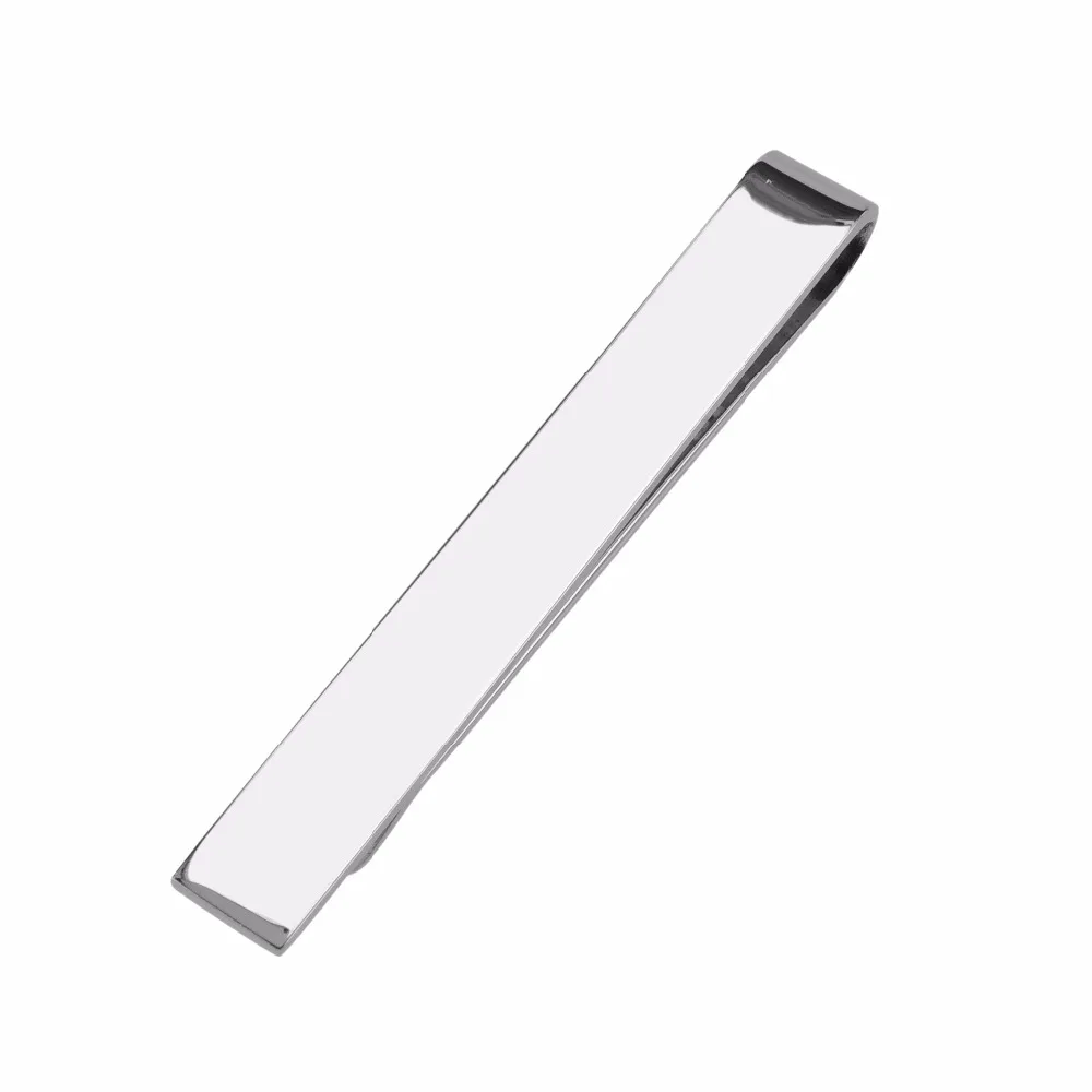 Classic Mens Silver Blank Tie Clips