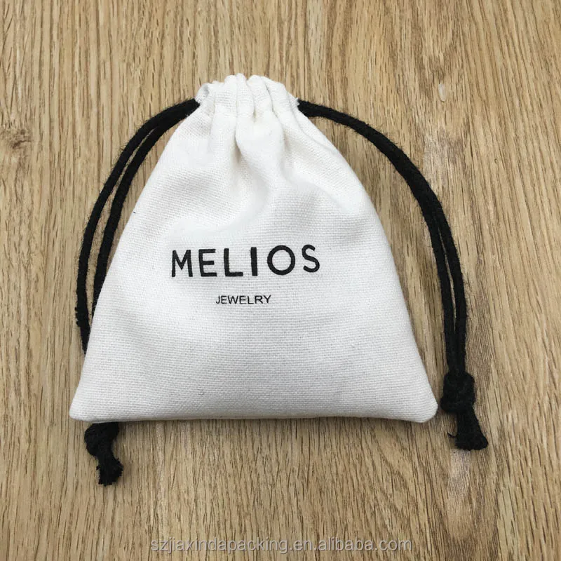 Cotton Jewelry Bag With Drawstring