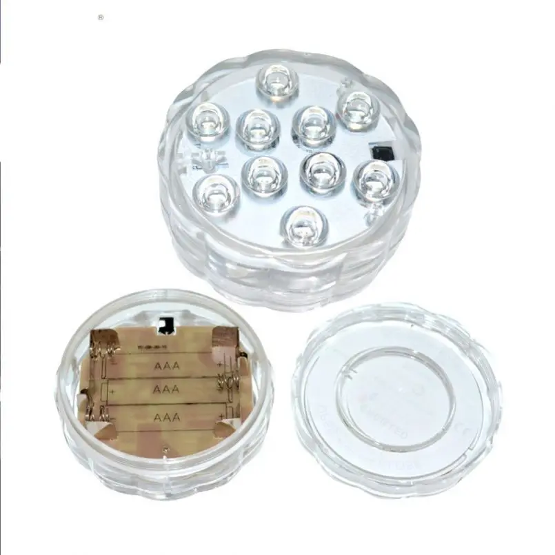 Decorative LED Liquid Sensor Ice Cubes Shape Lights Submersible Glow Light up for bar Club Wedding