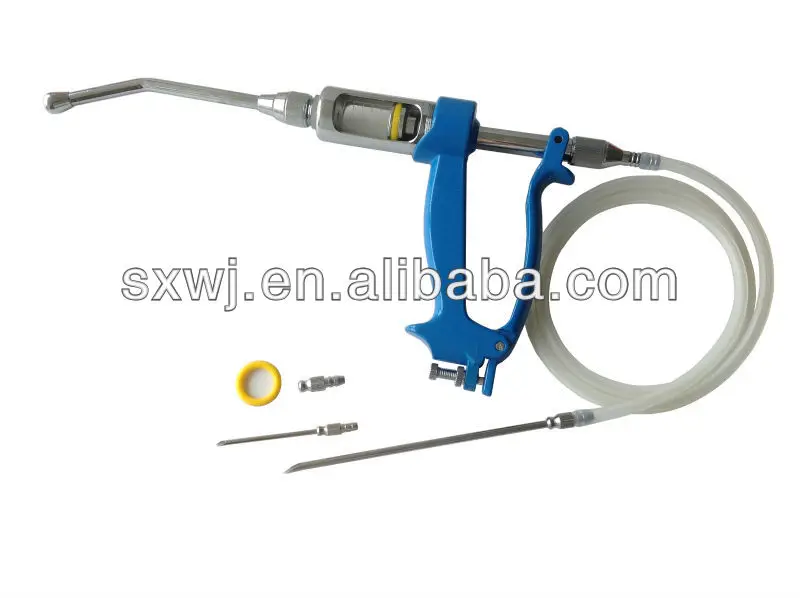 WJ124-2 veterinary drugs auto injection syringe, brass drenching gun